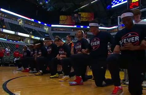 Entire Indiana Fever Kneel For National Anthem Video Blacksportsonline