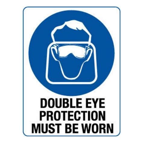 Double Eye Protection Must Be Worn Sign TUFFA Products