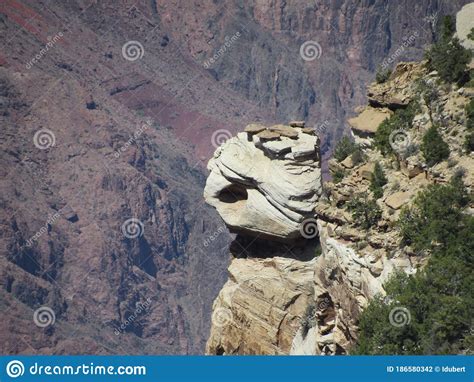 Strange Rock Formation In The Grand Canyon Stock Photo Image Of Edge