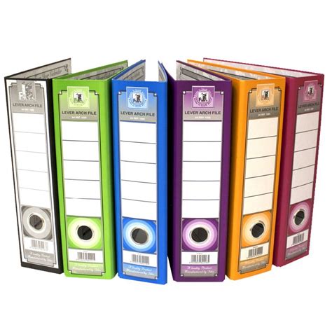 Arch Lever File A4 Bright Colours File Cut