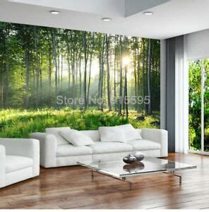 Nehmen sie die wundervolle natur doch einmal mit nach hause. New 3D Wallpaper Mural Green Forest Nature Landscape Large ...