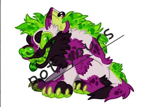 Character Adopt Monster Dog Wolf Ghost Fursona Furry Art Etsy