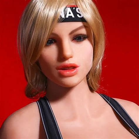 Buy Golden Hair Green Eyes Tpe Sex Doll Head Oral Sex Can Use On 152cm 155cm