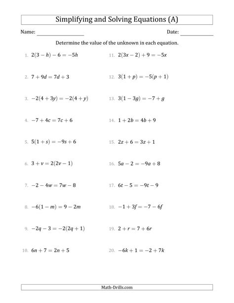 Free algebra worksheets, learn addition algebra with decimals. Simple Algebra Equations Worksheet Pdf | Algebra ...