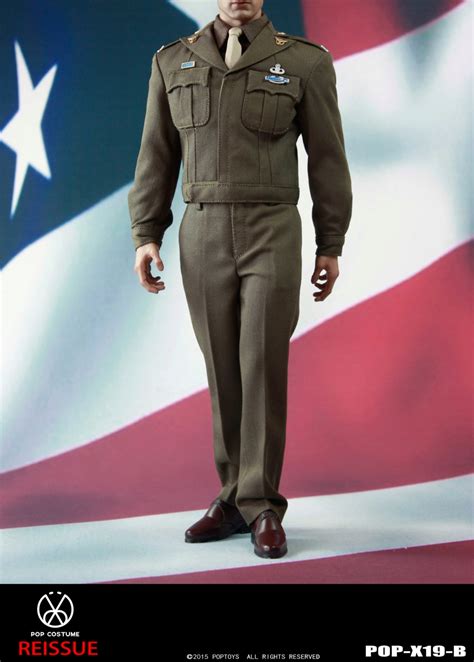 New Product Poptoys 1 6 Series X19 World War Ii Golden Age Us Army Uniform Uniform Set B