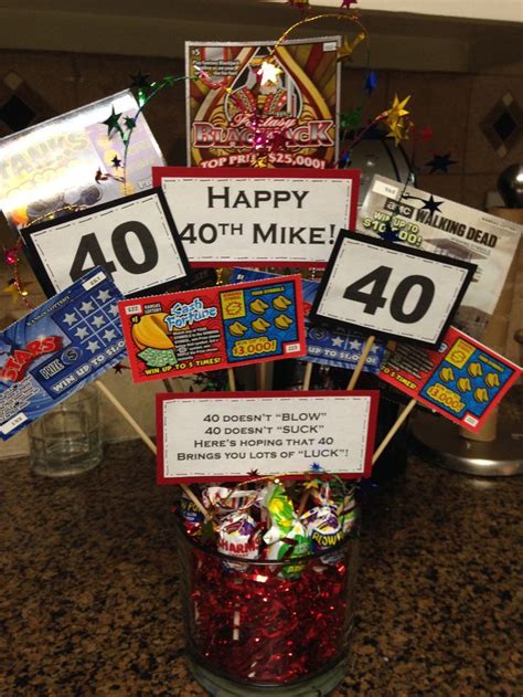 Maybe you would like to learn more about one of these? 40th Birthday Idea for Mean - Lottery bouquet | Husband ...