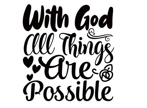 With God All Things Are Possible Svg Bible Verse Svg Christian Etsy