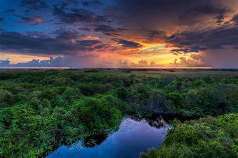Everglades Sunset Landscape Photograph By Jonathan Gewirtz