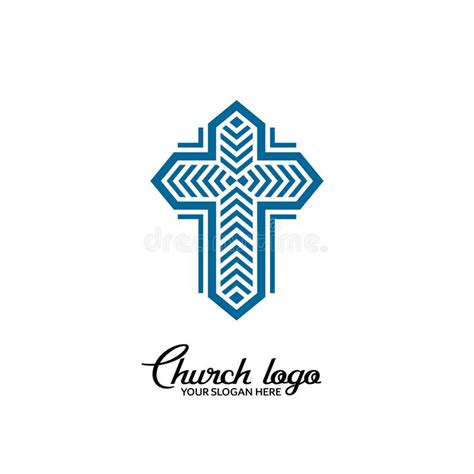 Church Logo Christian Symbols Stock Vector Illustration Of