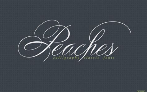 Peaches Calligraphy Font
