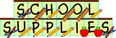 School Supply Clip Art Clipart Best
