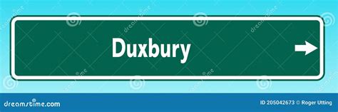 Duxbury Road Sign Stock Illustration Illustration Of Transport 205042673