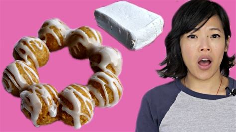 Chewy sugar coated donut like mochi. Mochi TOFU Donuts - Pon de Ring - Recipe & Taste Test ...