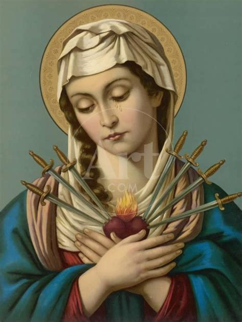 Our Lady Of The Seven Sorrows Giclee Print Our Lady Of Sorrows Poster Art
