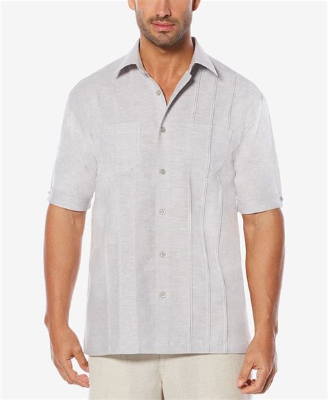 Cubavera Mens Linen Blend Pintucked Shirt Macys