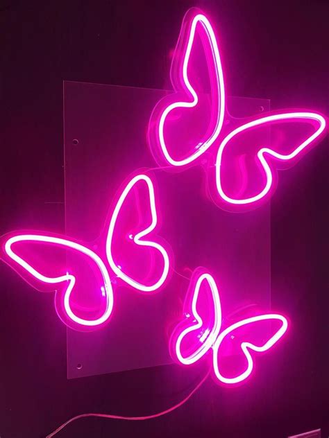Purple Aesthetic Discover Schmetterling Neon Licht Neon Zeichen Handgemachte Neon Licht