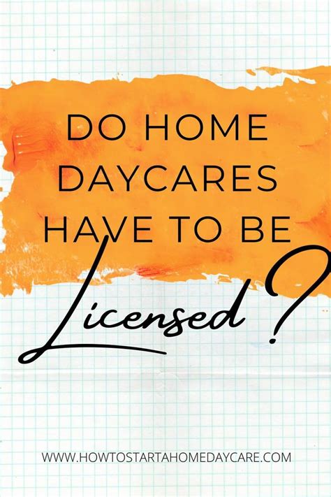 Licensing Requirements Do Home Daycares Have To Be Licenced