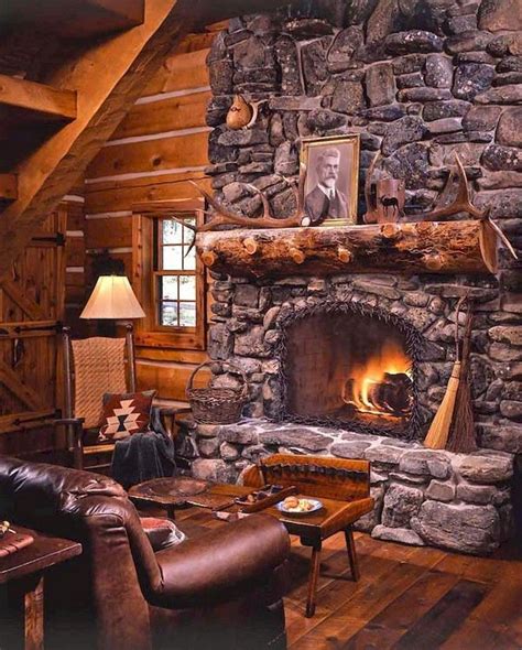 Log Home Fireplace Ideas 63 Best Log Cabin Homes Fireplace 43
