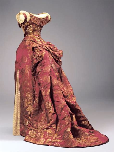 Charles Frederick Worth Evening Dress Bodice And Skirt Paris C 1885