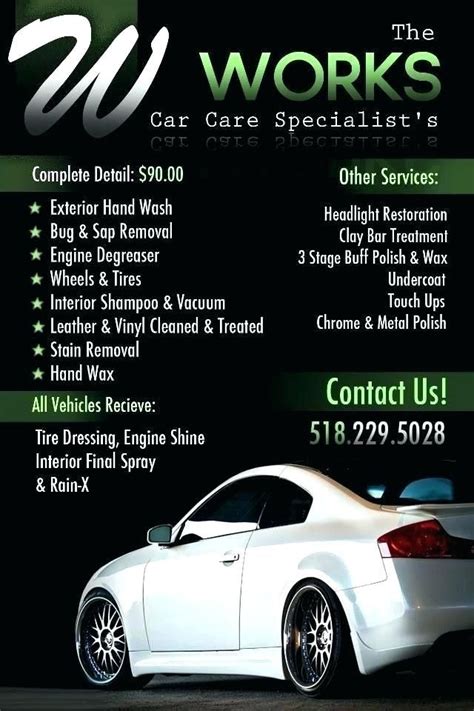 Auto Detailing Flyer Template Gallery Of Auto Detailing Flyer Car