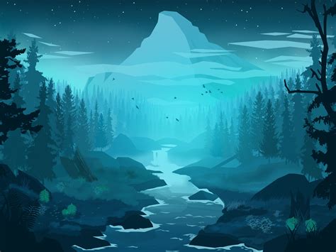 Blue Forest Wallpapers On Wallpaperdog