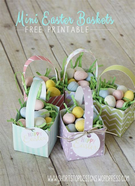 Mini Easter Baskets Free Printable Easter Basket Crafts Easter