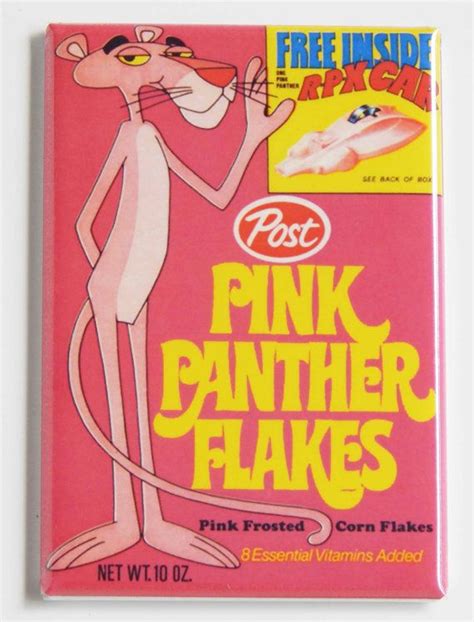 Pink Panther Flakes Cereal Box Fridge Magnet Pink Panthers Cereal
