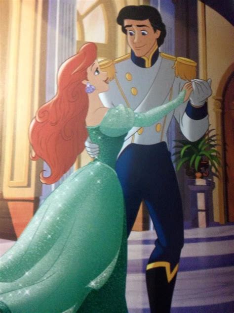 Ariel And Prince Eric Dancing In A Romantic Waltz Disney Princess Art