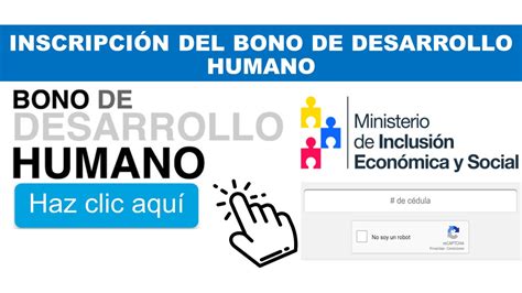 Inscripci N Bono De Desarrollo Humano Ecuador