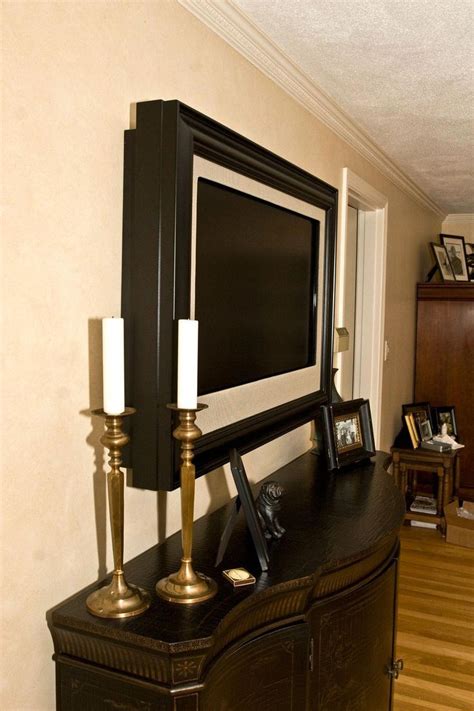 Frame A Wall Mounted Tv Love The Way This Looks But Its Not