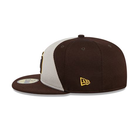 New Era 59fifty San Diego Padres Batting Practice 2024 Fitted Hat Burnt