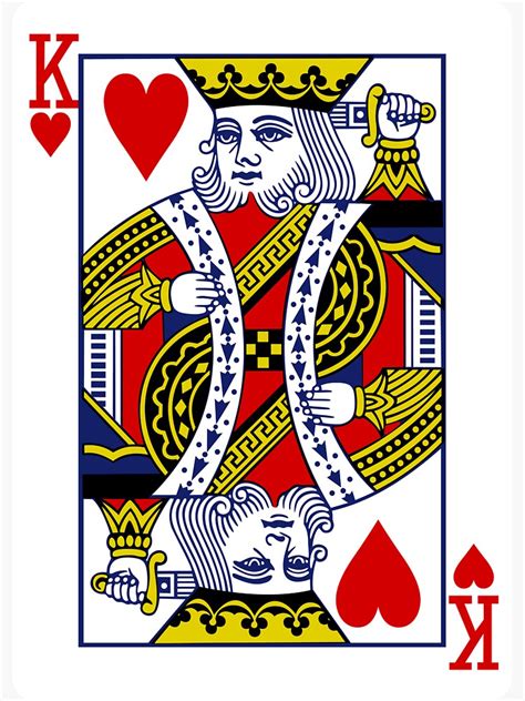King Of Hearts Playing Card Sticker For Sale By Vladocar Redbubble