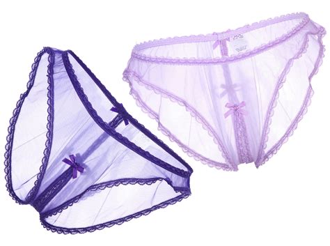 Sosexylingerie So Sexy Lingerie Tm Pack Sheer Hipster Open Crotch