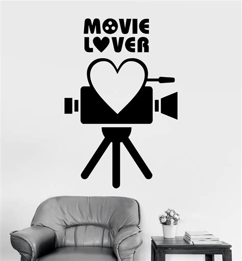 Vinyl Wall Decal Movie Lover Film Cinema Camera Art Decor Stickers