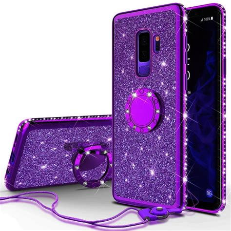 Glitter Cute Ring Stand Phone Case For Samsung Galaxy S9 Plus Case