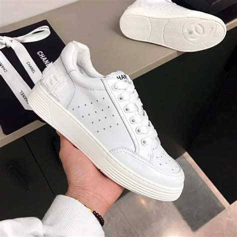 Free shipping & returns available. Chanel Women Sneakers Calfskin White - LULUX