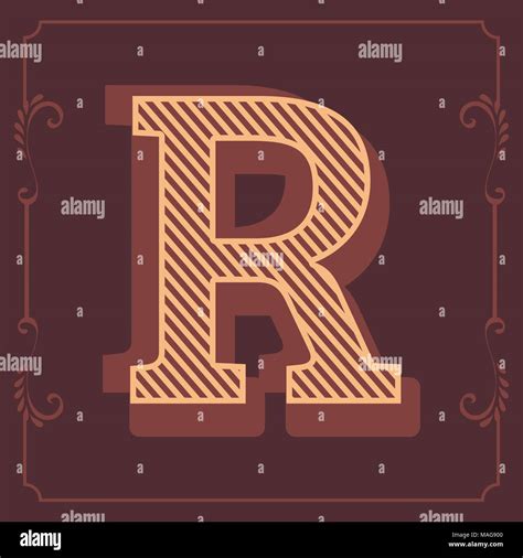 Letters Of English Alphabet In Vintage Brown Style Design In Vector