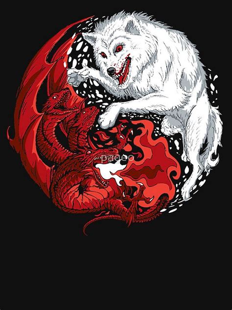 Dragon And Wolf By Pageo Dragon Wolf Ying Yang Tattoo Pop Culture Art
