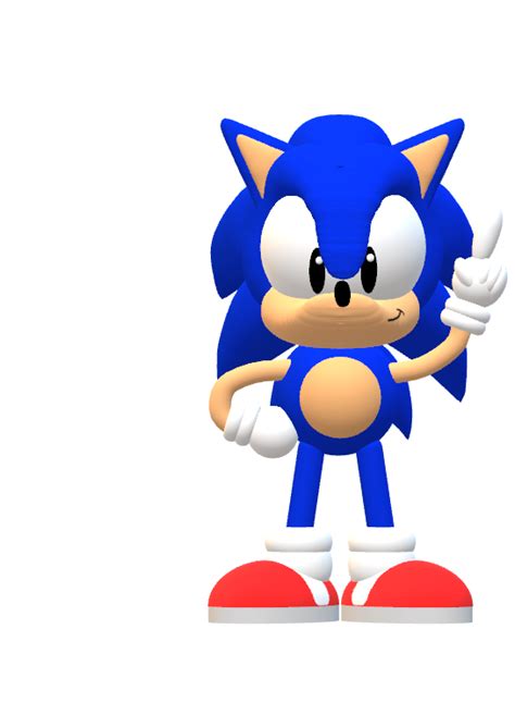 Artstation Classic Sonic The Hedgehog 3d Model