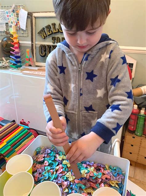 Process 1.7 oz of boiled carrots every 3.5 oz of flours. How to Dye Pasta for Sensory Play - The Imagination Tree ...