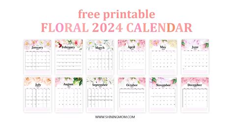 Your Free 2024 Floral Calendar Printable Is Here