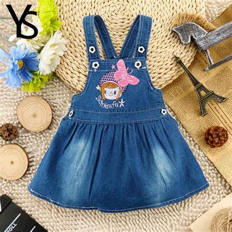 2016 New Baby Girls Jeans Dress Princess Cute Girl On Clothes Girls