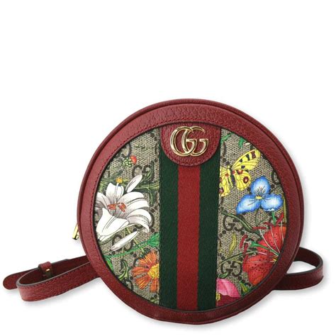 Gucci Ophidia Gg Floral Mini Supreme Backpack Bag Red Gem
