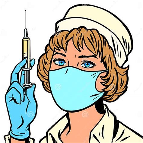 Nurse With A Syringe And A Vaccine Stock Vector Illustration Of Woman Hand 212815181