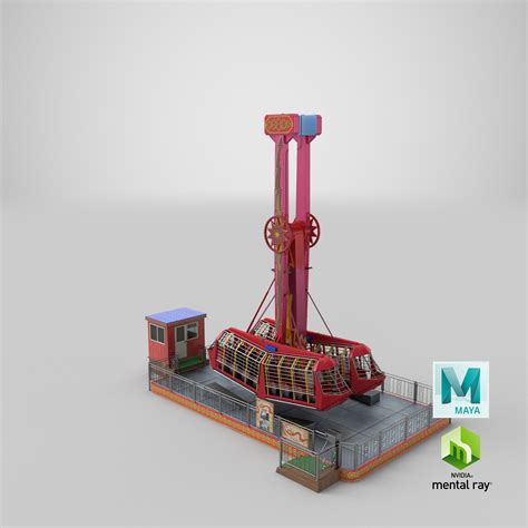 Kamikaze Ranger Ride Attraction OFF 3D Model $99 - .3ds .blend .c4d