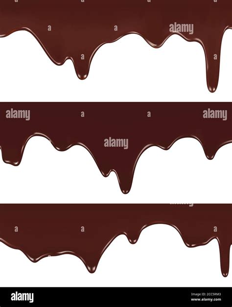 Melted Chocolate Dripping Stock Vector Images Alamy