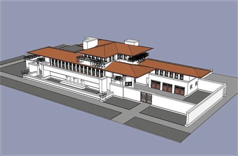16 Projects Of Frank Lloyd Wright Architecture Sketchup 3d Models