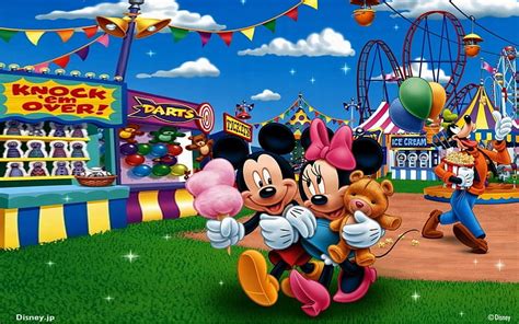 Mickey And Minnie Summer Parc Minnie Mickey Mouse Circus Couple