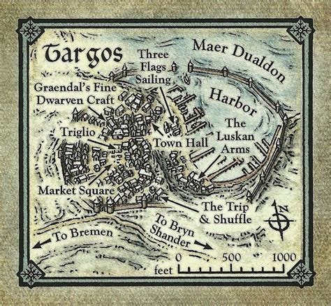 Icewind Dale Targos Fantasy Map Fantasy City Map Imaginary Maps