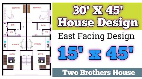 30 X 45 House Plan North Face 30 X 45 Design Two Brothers House